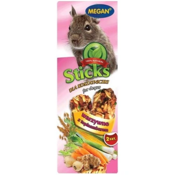 Gardums degu Megan, ar dārzeņiem un topinambūru, 2
