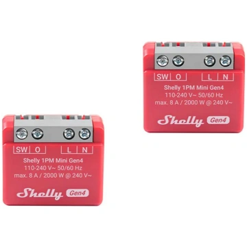 Set of 2 Shelly 1PM Mini Gen4 Zigbee/Matter Contro