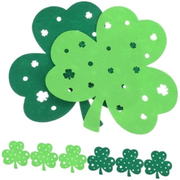 Holibanna Pack of 8 Felt Placemats in Clover Shape