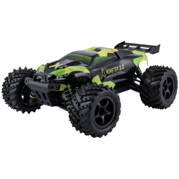 Rc automašīna Overmax, 1:18, melna krās./zaļa krās
