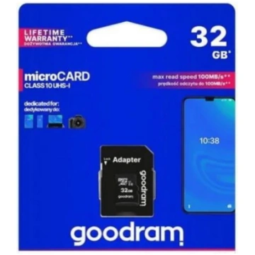 GOODRAM Memory MicroSD Card - 32GB with adapter UH