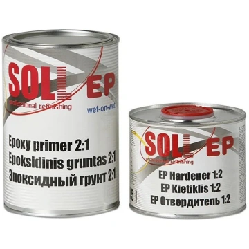Soll Epoksīda grunts 2:1 0.75l, Pelēka seg075p