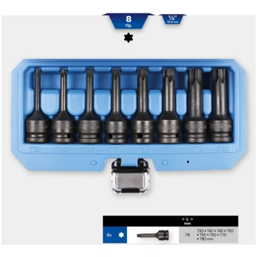 Brilliant Tools 1/2", T30 - T80 TORX, triecienmuci