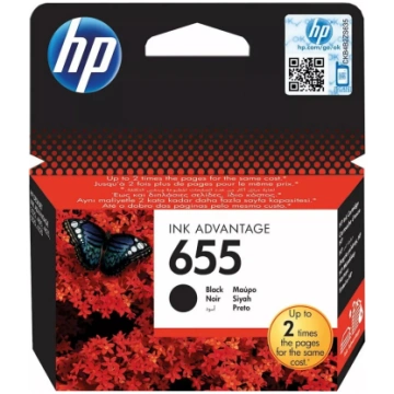 Tintes kasete HP No.655 (CZ109AE) melna — oriģināl