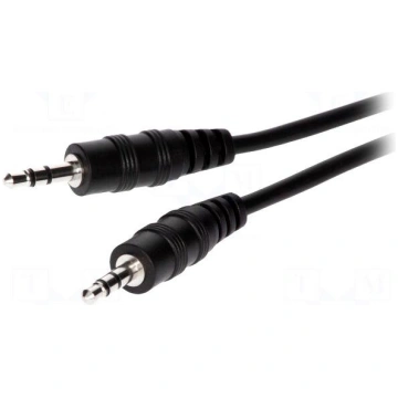 Cable | Jack 3.5mm plug,both sides | 1.2m | black 