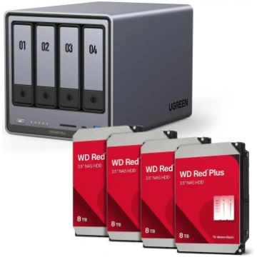 UGREEN NAS komplekts DXP4800 Plus+ ar 4 x Western 