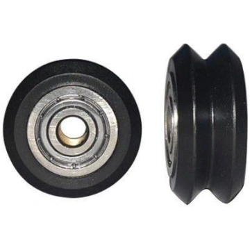 Guide wheel with groove, 5mm axis - roller with ba