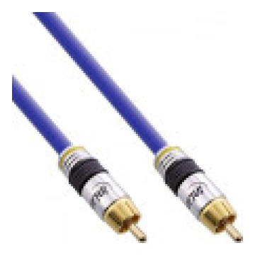 InLine RCA (Cinch) kabelis 1m zils (89801P) [Kabel
