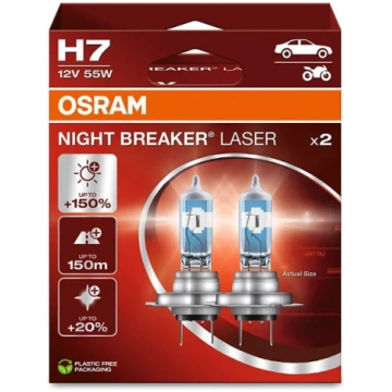 OSRAM Night Breaker Laser H7 12V (2 gab. kastē) OS