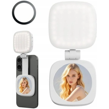 Led spuldzes un spogulis tālrunim ar Magsafe Selfi
