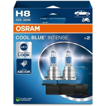 Osram Cool Blue® Intense H8, līdz 4800 K, halogēna