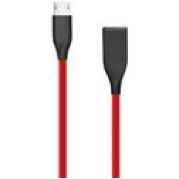 Extra digital Silicone cable USB - Micro USB (red,