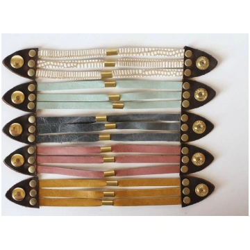 Permanent Baggage Multi Strand Leather Cuff Bracel