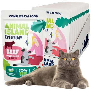 ANIMAL ISLAND Everyday liellopa filejas buljonā - 