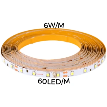 LED lentele 6W/m, 60LED/m, 12V IP20, 3000K, 657Lm/