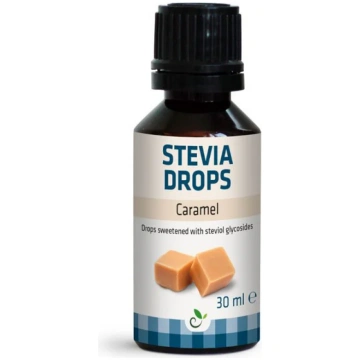 Stēvijas pilieni ar karameļu aromātu, 30 ml Sukrin