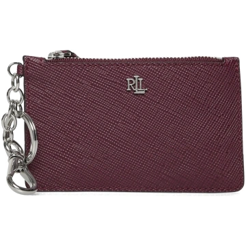 Lauren Ralph Lauren - Crosshatch Leather Zip Card 