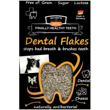 QCHEFS Papildbarība Dental Flakes suņiem 90gr. Gif