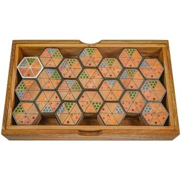 Hexadomino - Hexamino - Hexagon Domino - Flīžu spē