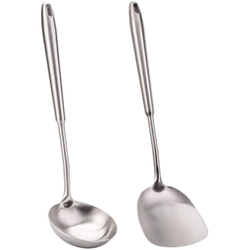 FJNATINH 2 gabali Wok Turner un Ladle Ladle Ķīnas