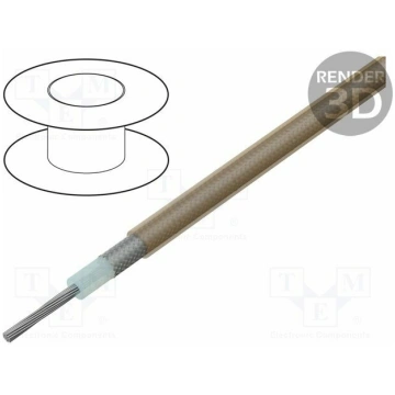 Wire: coaxial; RG179; stranded; CCS; FEP; brown,tr