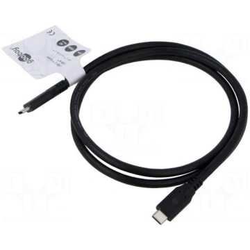 Cable | USB 4.0 | USB C plug,both sides | 1m | bla