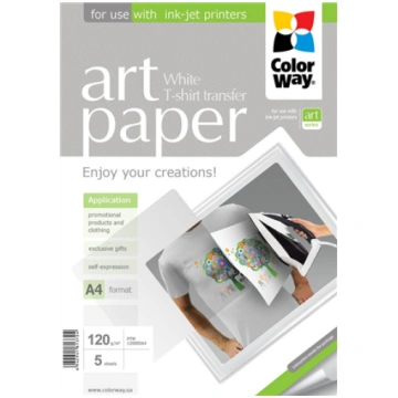 ColorWay ART | Photo Paper T-shirt transfer (white