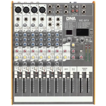 DNA ME-8FX audio mixer, 8 channels, USB, Bluetooth
