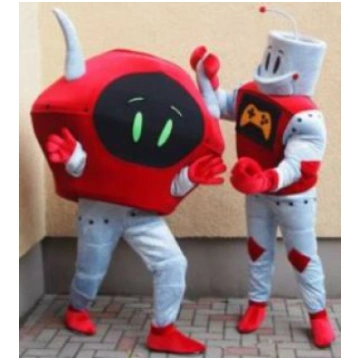 Mascots Talismanu lielās auguma lelles Kosmosa Rob