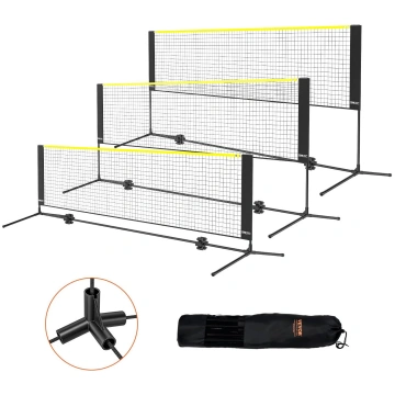 VEVOR 3m Pārnēsājams Tīkls Badmintonam, Volejbolam