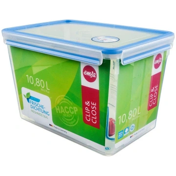 Pārtikas trauks Emsa Clip&Close, 10.6 l, caurspīdī