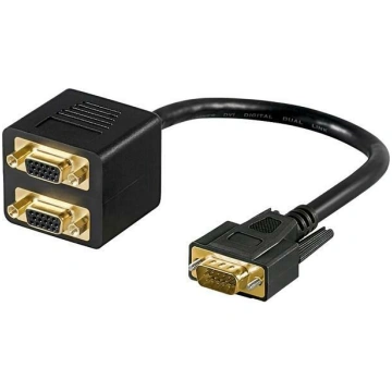 VGA splitter; D-Sub 15pin HD socket x2,D-Sub 15pin