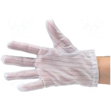Cleanroom acces: protective gloves | white | S | d