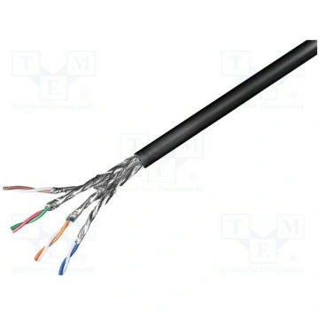 Wire; S/FTP; Cat 6; 4x2x23AWG; CCA; wire; PE; blac