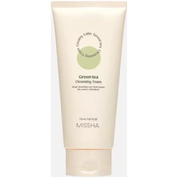 MISSHA Creamy Latte Cleansing Foam Green Tea attīr