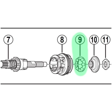 Bumbu gredzens J Shimano Nexus 3 - Universāls - Tē