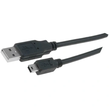 Cable; USB 2.0; USB A plug,USB B mini plug; nickel