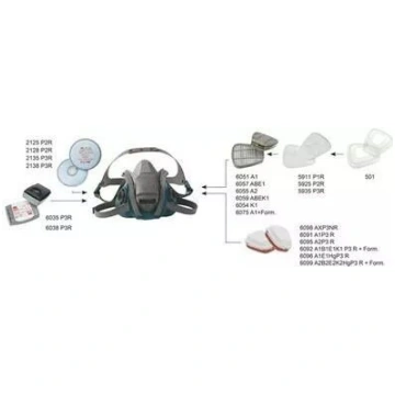 Gāzu filtrs respiratoram 3M 6095 A2P3 R — iepakoju
