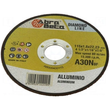 Cutting wheel | Ø: 115mm | Disc thick: 1.6mm | Hol