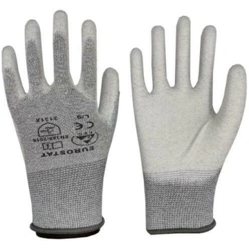 Protective gloves; Size: S; ESD; grey; EUROSTAT GR