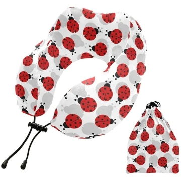 Ceļojuma spilvens Ladybird Pattern Memory Foam kak