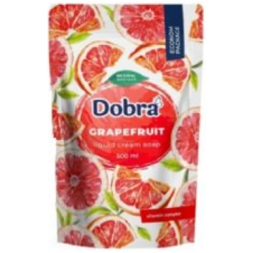 DOBRA šķidrās krēmziepes rezerve GREIPFRŪTS 500ml 