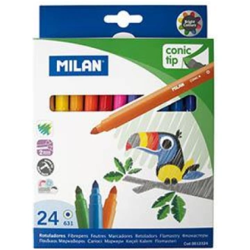 Flomāsteri 24 krāsas d=5mm conic tip, Milan