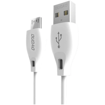 Kabelis Dudao L4M USB, Micro USB, 2 m, balta krās