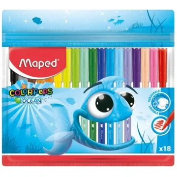 Filc‑pildspalvas Maped Color’Peps 845721, 18 dažād