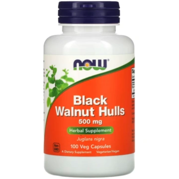 Black Walnut Hulls 500mg Melnais valrieksts 100 ka