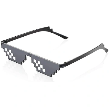 Fiada 8 Bit Pixel Mosaic brilles Unisex saulesbril