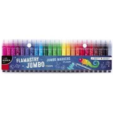 Kidea Jumbo flomasteri, 24 krāsas