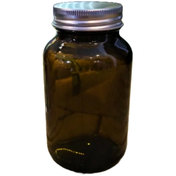 Brūna stikla burka ar metāla vāku, 200 ml Biopapa