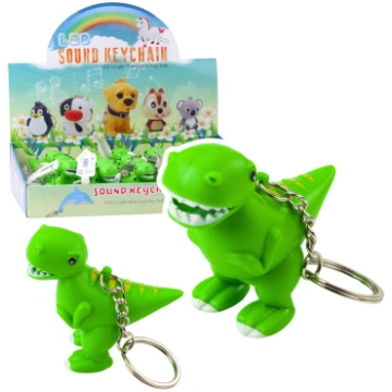 Dinosaur Backpack Keychain LED Flashlight Sounds G